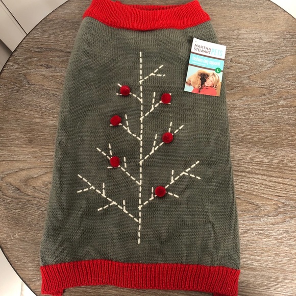 NWT Martha Stewart Dog Sweater